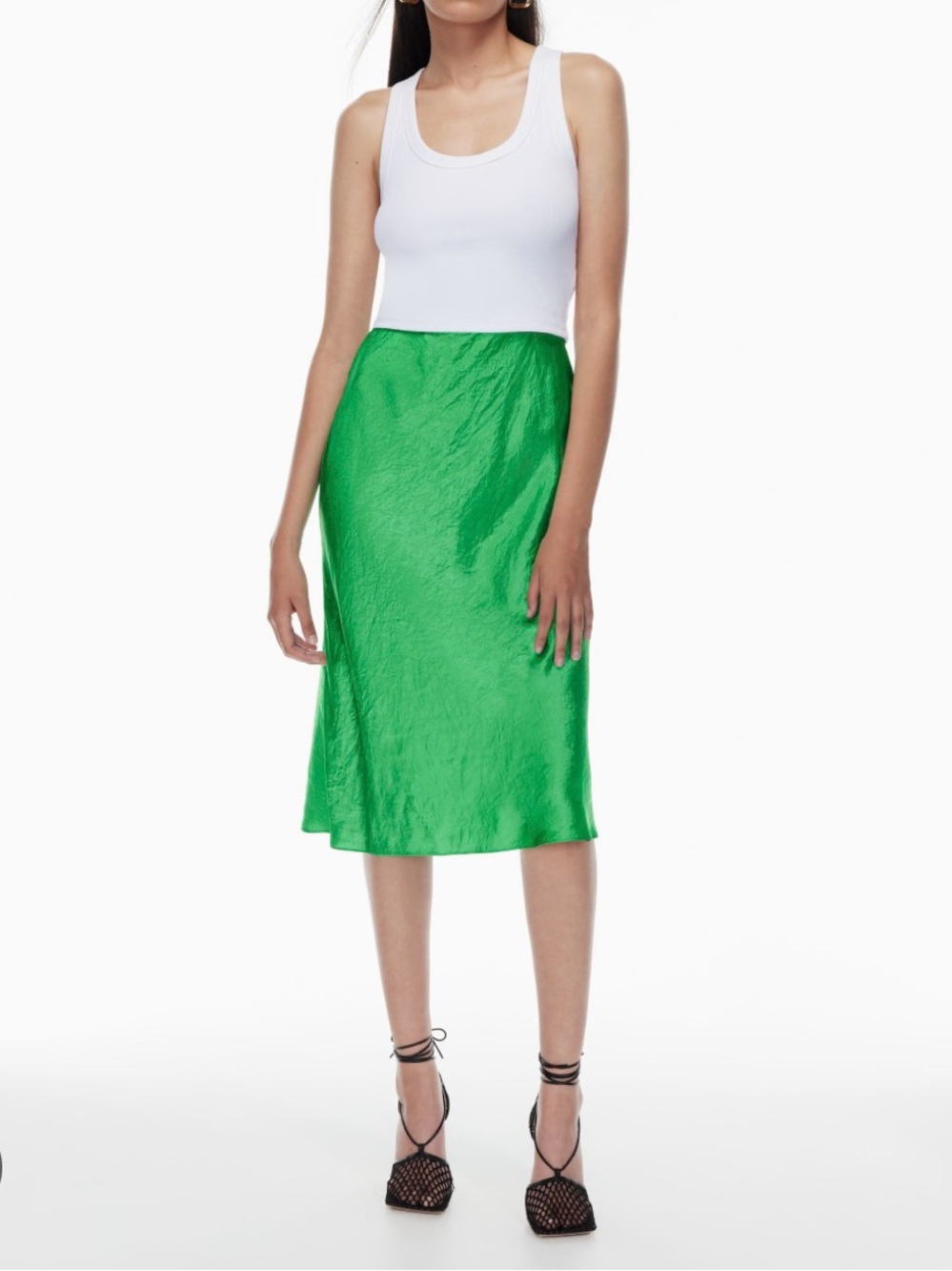 Aritzia | Babaton Slip Satin Midi Skirt